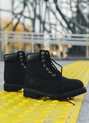 Мужские ботинки timberland black (мех)8 фото