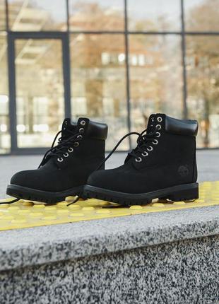 Мужские ботинки timberland black (мех)7 фото