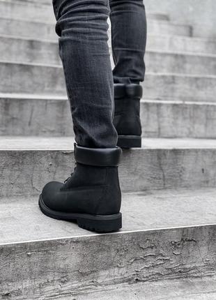 Мужские ботинки timberland black (мех)2 фото