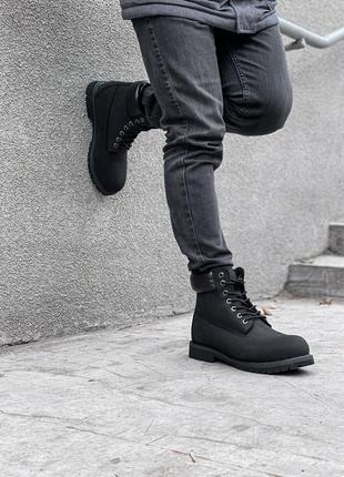 Чоловічі черевики timberland black (хутро) 4