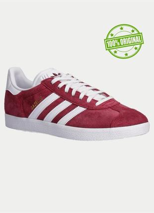 Adidas gazelle бордовые красные