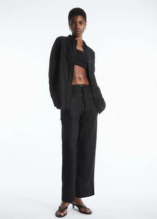 Брюки  черные cos лен 100%