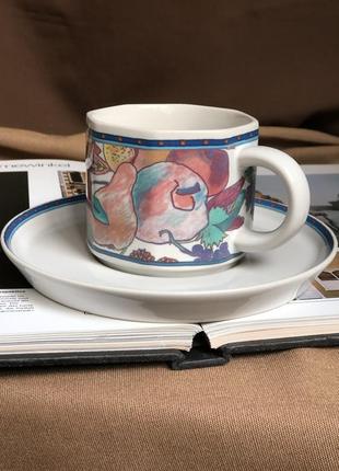 Кофейная пара фарфоровая от rosenthal studio-linie. нитевичка