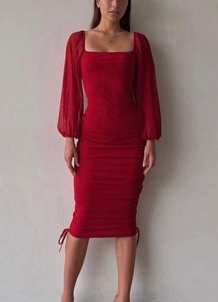 Невероятное стильное трендовое платье на затяжках