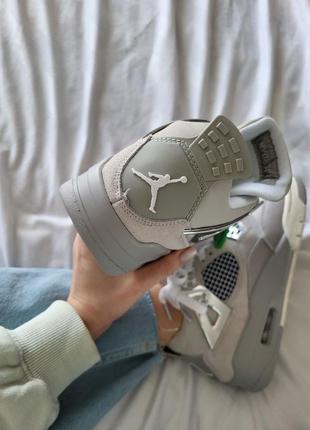 Nike air jordan 4 grey metallic6 фото