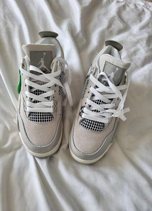 Nike air jordan 4 grey metallic4 фото
