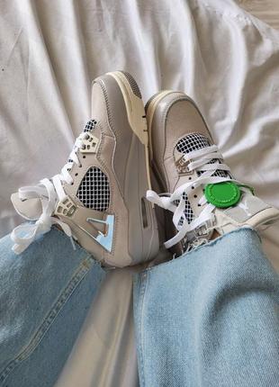 Nike air jordan 4 grey metallic8 фото