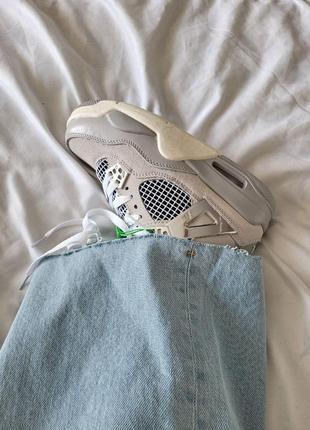 Nike air jordan 4 grey metallic5 фото