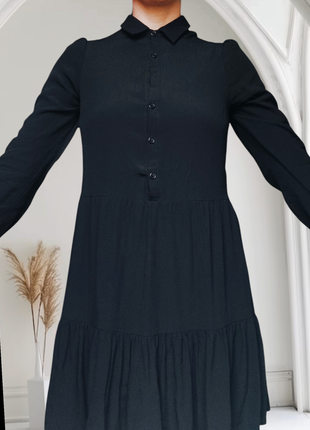 Чёрное платье,сарафан,многоярусное