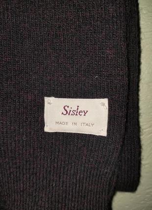 Бордовый шарф sisley2 фото