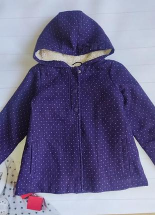 Пальто на девочку теплое размер 108 см на 5-6 лет