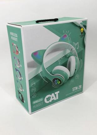Бездротові навушники led з котячими вушками cat stn-28