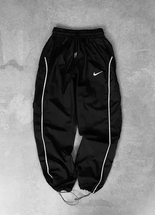 Спортивные штаны черные nike тонкие мужские брюки найк молодежные с карманами, спортивки с манжетами