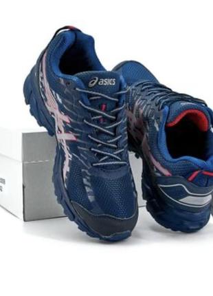 Кросівки сині asics gel fujitrabuco