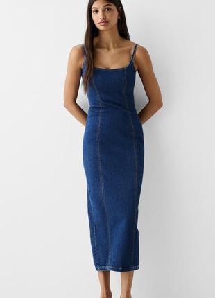 Джинсова сукня сарафан bershka