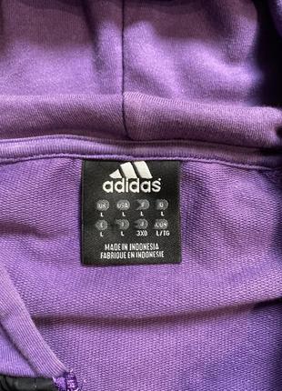 Adidas - кофта с капюшоном на молнии зип-худи женское размер s-m4 фото