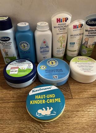 Крем ,присипка ,johnson’s,hipp,bubchen