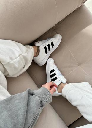 Кроссовки adidas superstar sneakers green white black shoes