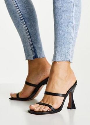 Босоножки шлепанцы asos на каблуке