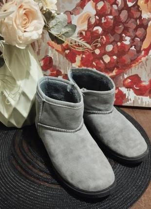 Актуальные, теплые, серые угги