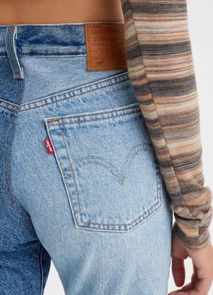 Levi's premium оригинальные прямые джинсы двух цветов высокая посадка