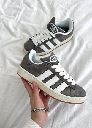 Кросівки adidas campus grey white 3