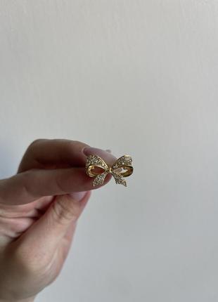 Металева брошка бантик #1
