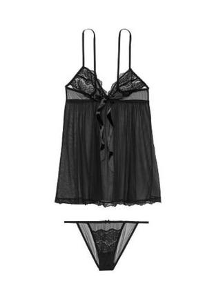 Пеньюар с трусиками victoria’s secret lace babydoll оригинал