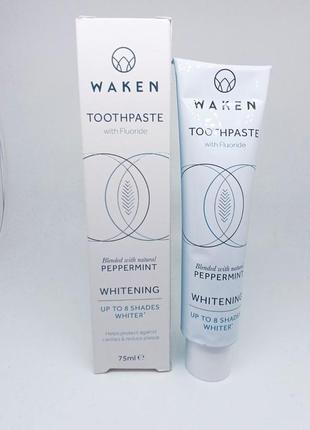 Отбеливающая зубная паста waken peppermint whitening toothpaste