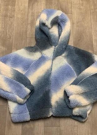 Жіноча широка флісова куртка з капюшоном wild fable tie dye sherpa full zip