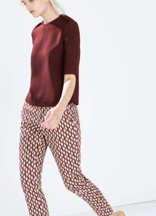 Базовые брюки zara c средней  посадкой м