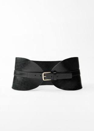 Широкий шкіряний ремінь zara