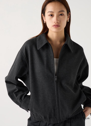 Оверсайз куртка блузон из джерси uniqlo