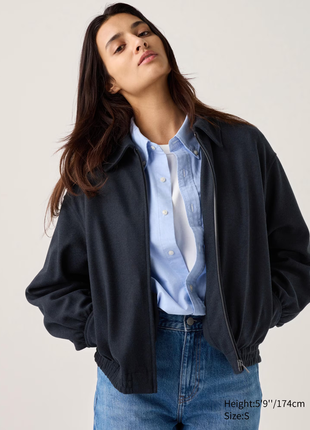 Оверсайз куртка блузон из джерси uniqlo