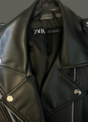 Кожаная куртка zara3 фото