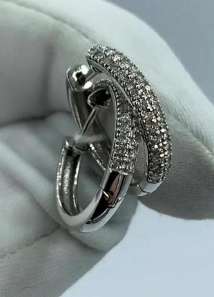 Серьги золото💎бриллианты💎сережки дiaманти серьги с бриллиантами кольца дорожки