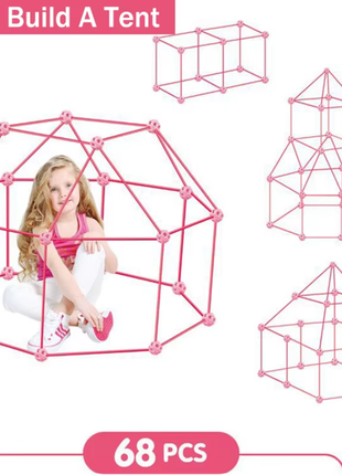 Конструктор каркасный халабуда play-diy розовый