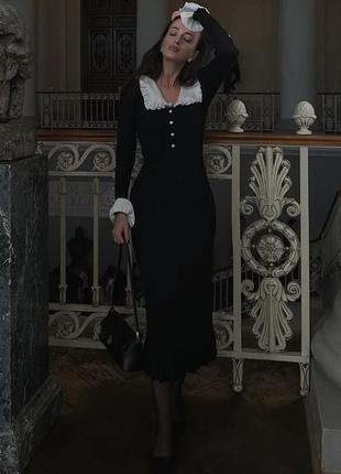 Плаття сукня в стилі old-money з комірцем