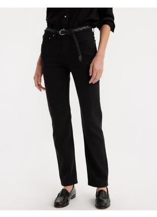 Черные прямые джинсы levi's