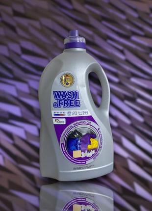 Гель для стирки wash & free универсал с марсельским мылом жасмин 5 л