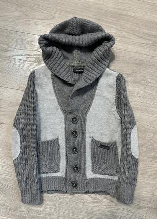 Вязанный детский кардиган, свитер.