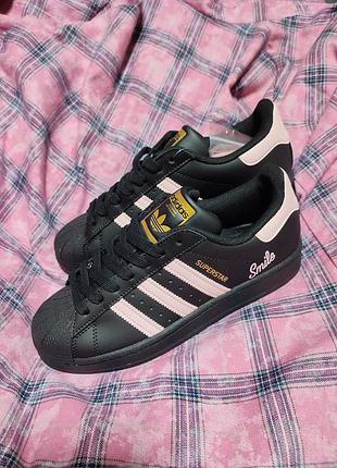 Adidas superstar "smile" black\pink