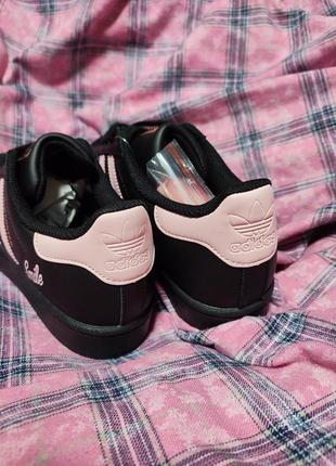 Adidas superstar "smile" black\pink