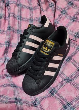Adidas superstar "smile" black\pink