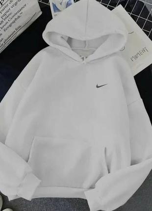 Теплое oversize худи унисекс на флисе базовые цвета 😍