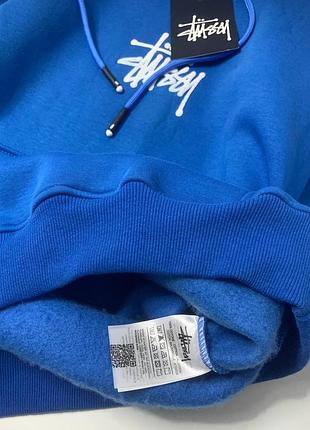 Мужское синее худи stussy 👕 5