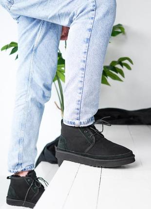 Мужские чёрные угги ugg neumel black 8