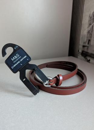 Ремінь ремінець marks & spencer (large/довгий) новий з натуральної шкіри жіночий