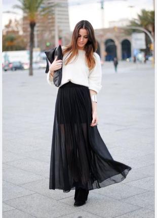Шифонова юбка в пол