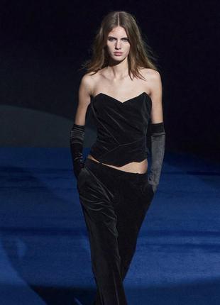 Бархатный корсет zara